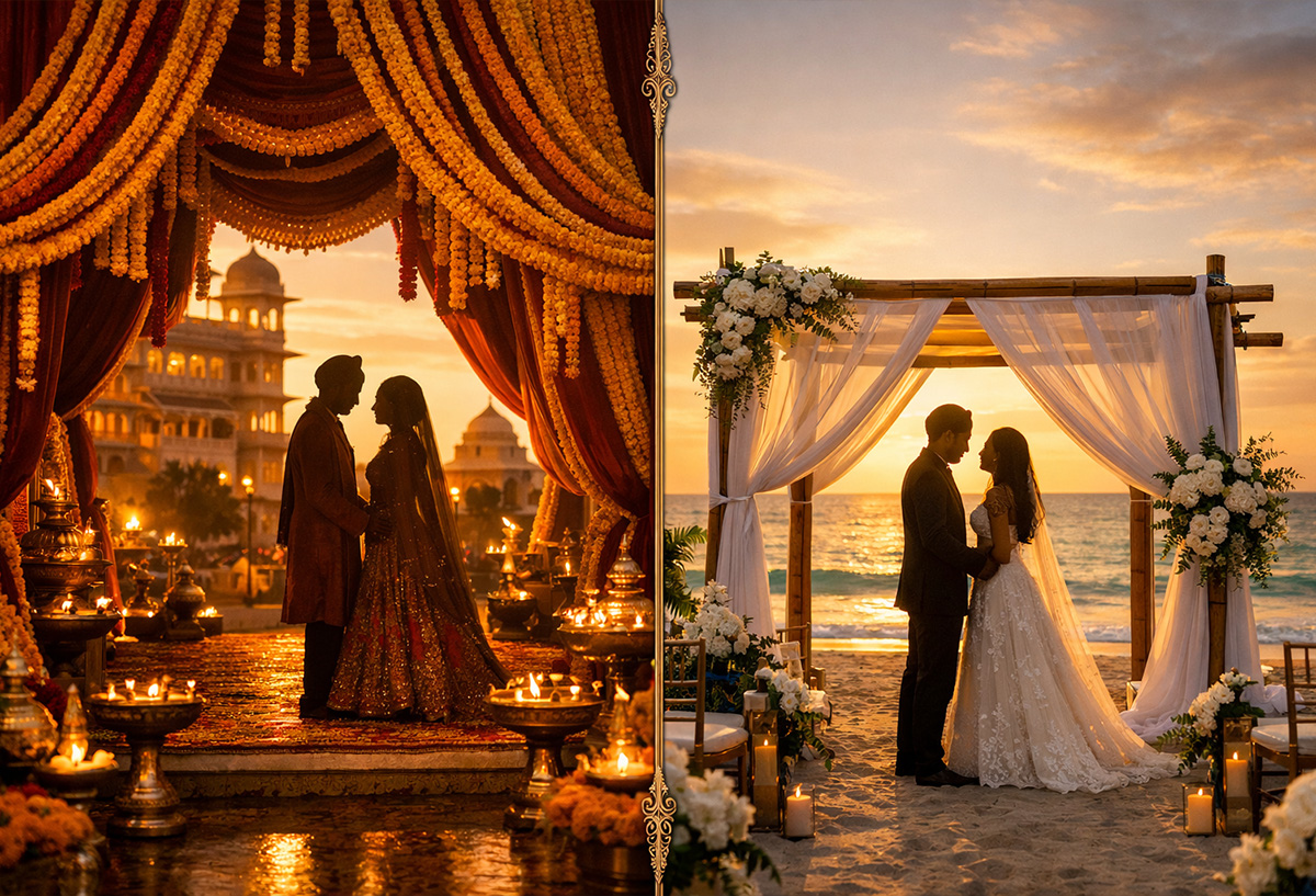 Royal Rajasthani Destination Wedding vs Goa Beach Wedding
